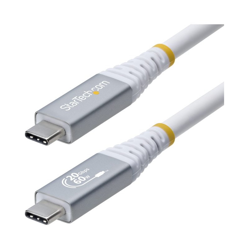 StarTech.com CC10FT20GUSB4CXW câble USB USB4 Gen 2x2 3 m USB C 20 Gbit/s 60 W Blanc
