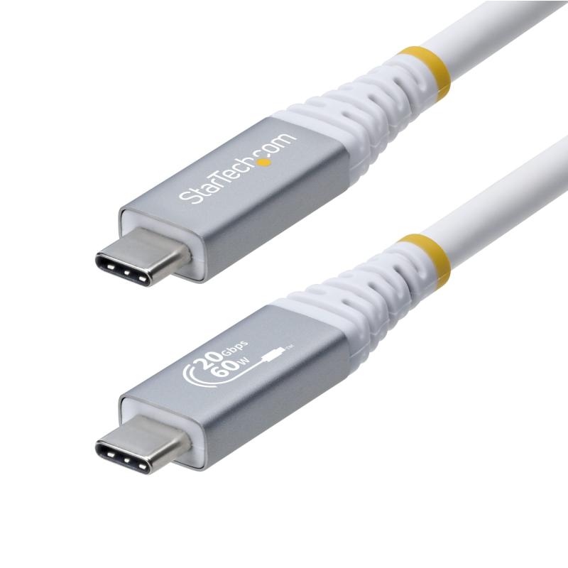StarTech.com CC10FT20GUSB4CXW câble USB USB4 Gen 2x2 3 m USB C 20 Gbit/s 60 W Blanc