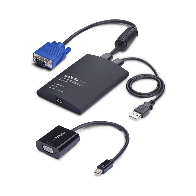 StarTech.com Adaptateur de PC Portable pour Crash Cart, Console KVM USB/VGA/Mini DisplayPort, Transfert de Fichiers et Capture Vidéo, Conforme TAA
