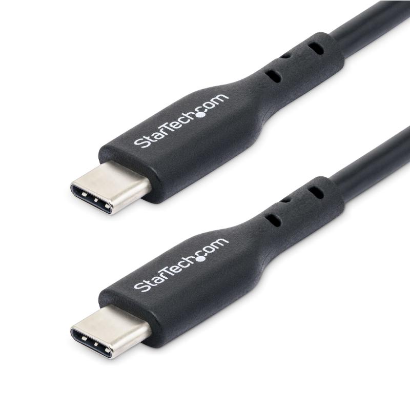 StarTech.com 3ft (0.9m) Câble de chargement USB-C 2-Pack, Câble USB C, Câble d'alimentation USB 2.0 Type-C pour ordinateur portable, 60W 3A Power Delivery, Gaine en TPE, Câble de transfert de données USB-C, M/M