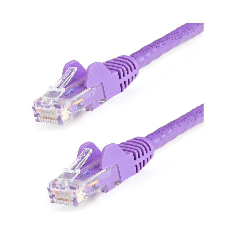StarTech.com 25ft CAT6 Cable - Purple CAT6 Ethernet Cable - Gigabit Ethernet Wire - 250MHz 100W PoE RJ45 UTP CAT 6 Network/Patch Cord Snagless - Individually Tested