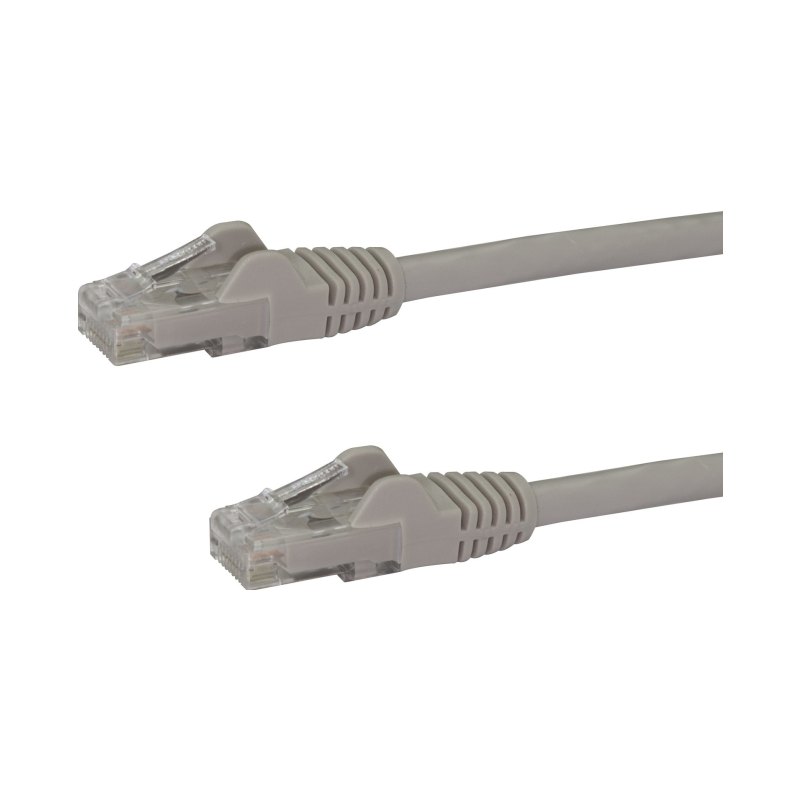 StarTech.com 35ft CAT6 Ethernet Cable - Gray CAT 6 Gigabit Ethernet Wire -250MHz 100W PoE RJ45 UTP Network/Patch Cord Snagless w/Strain Relief Individually Tested
