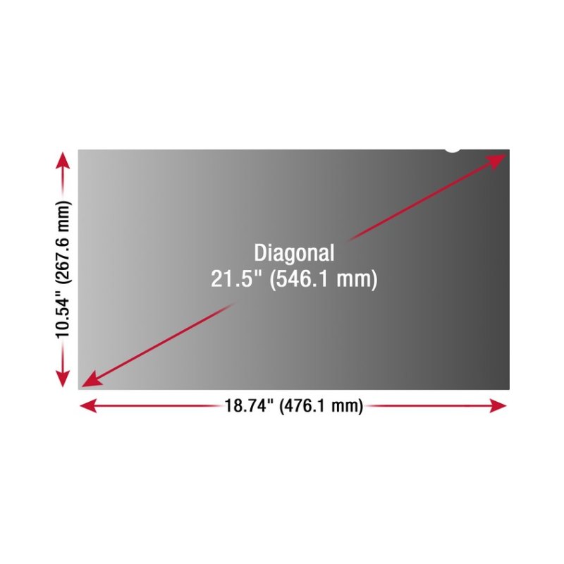 Viewsonic VSPF2150 display privacy filter 54.6 cm (21.5") Frameless display privacy filter