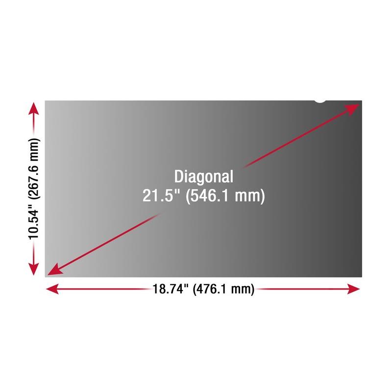 Filtre de confidentialité d'écran Viewsonic VSPF2150 54,6 cm (21,5") Filtre de confidentialité d'écran sans cadre