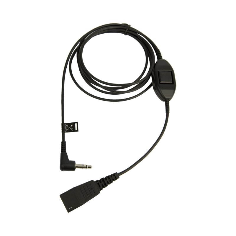 Jabra QD to 3.5mm w. Answer Button for Alcatel