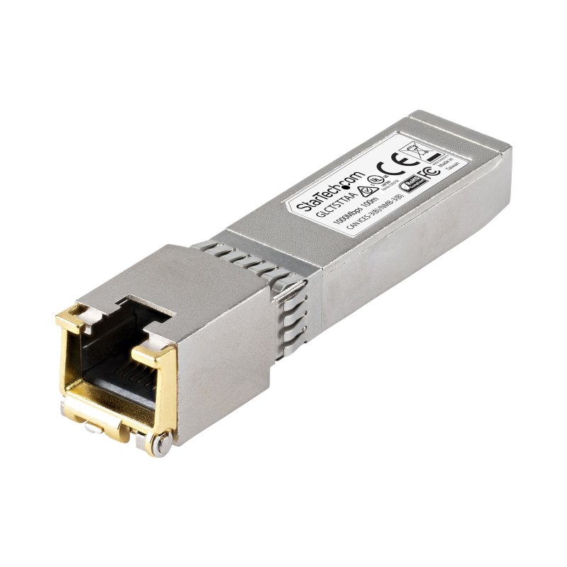 StarTech.com Cisco GLC-T Compatible SFP Module - 1000BASE-T - SFP to RJ45 Cat6/Cat5e - 1GE Gigabit Ethernet SFP - RJ-45 100m - Cisco Firepower, ASR920, IE2000 - TAA