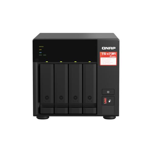 QNAP TS-473A NAS Tower Ryzen Embedded V1500B 8 GB DDR4 0 TB QNAP Turbo System Black