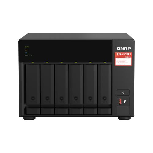QNAP TS-673A NAS Tower Ryzen Embedded V1500B 8 GB DDR4 0 TB QNAP Turbo System Black