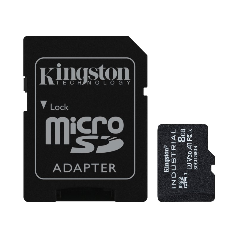 Kingston Technology 8GB microSDHC Industrial C10 A1 pSLC Card + SD Adapter