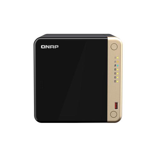 QNAP TS-464 NAS Tower Intel® Celeron® N5095 8 GB DDR4 0 TB QNAP QTS Black