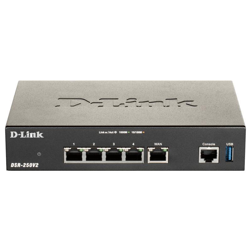 Routeur Wi-Fi Gigabit Ethernet D-Link DSR-250V2 noir