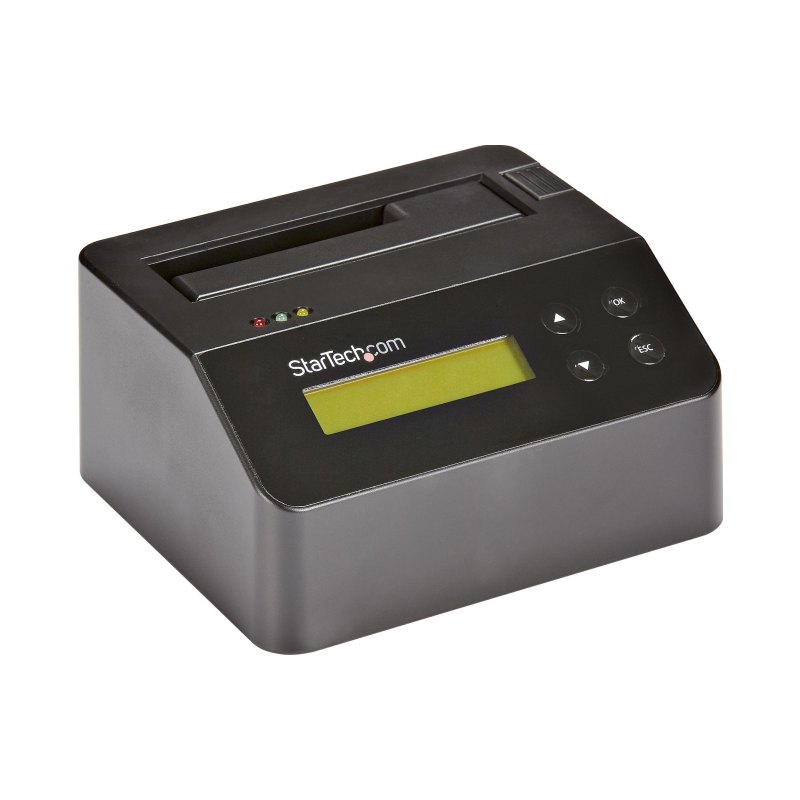 StarTech.com Single Bay Hard Drive Eraser, Standalone HDD/SSD Sanitizer, USB 3.0 to SATA II (3 Gbps), 9 Erase Modes, LCD Display, Secure Erase Hard Disk Sanitizer Dock, DB-9 Printer Port, TAA Compliant