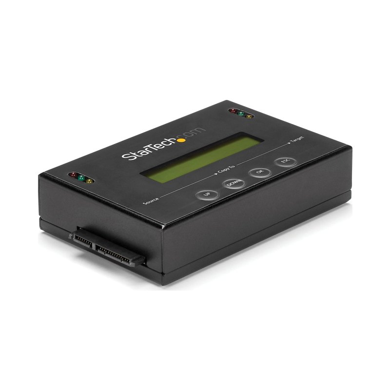 StarTech.com 1:1 Duplicateur et effaceur de disque dur autonome, SATA HDD / SSD Copieur / Effaceur / Nettoyeur / Désinfecteur, Outil de clonage / récupération de disque, Affichage LCD, Conforme TAA - Indépendant du système d'exploitation