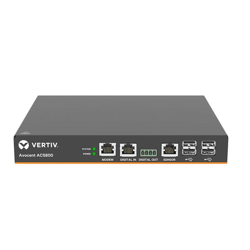 Vertiv Avocent 4-Port ACS800 Console série avec modem analogique, bloc d'alimentation AC/DC externe - Cordon d'alimentation PDU de centre de données mondial