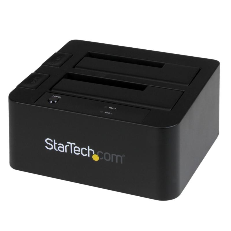StarTech.com Dock pour Disque Dur à 2 baies USB 3.0 / eSATA vers SATA, Dock pour Disque Dur USB, Station d'Accueil pour SSD/HDD Externe 2,5/3,5" SATA I/II/III,Docking Station pour Disque Dur Chargement par le Haut