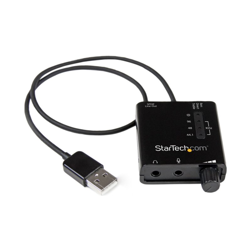 StarTech.com Adaptateur audio stéréo USB Carte son externe avec sortie audio numérique SPDIF et microphone stéréo