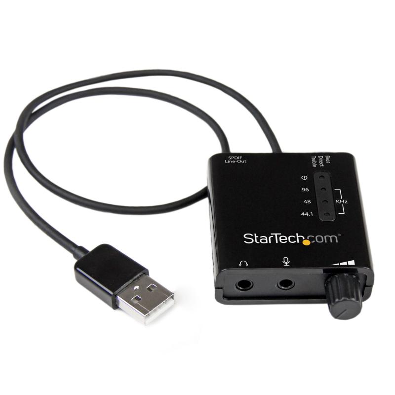 StarTech.com Adaptateur audio stéréo USB Carte son externe avec sortie audio numérique SPDIF et microphone stéréo