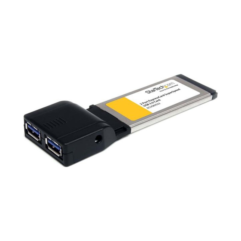 StarTech.com Carte Adaptateur ExpressCard vers 2 Ports USB 3.0 avec Support UASP