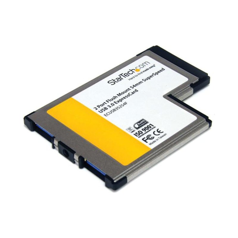 StarTech.com Carte adaptateur ExpressCard/54 vers 2 ports USB 3.0 (5Gbps) avec support UASP