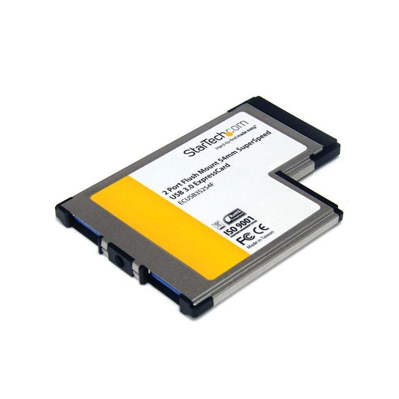 StarTech.com Carte adaptateur ExpressCard/54 vers 2 ports USB 3.0 (5Gbps) avec support UASP