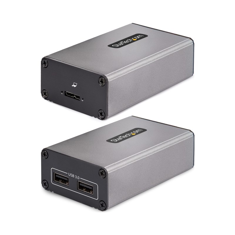 StarTech.com Extender USB 3.0 2-Port sur Fibre Multimode OM3 - LC/LC - Hub USB-A 2x 5Gbps - Portée 350m - Extendeur Fibre Optique USB Durable - Extension/Prolongateur USB 3.0 Optique