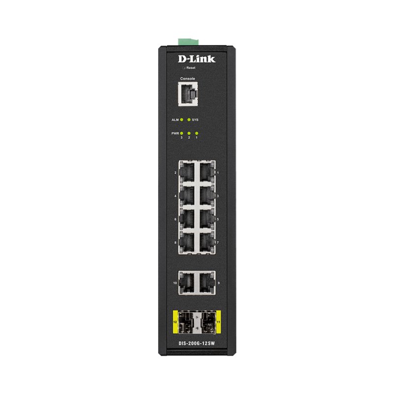 D-Link DIS-200G-12SW network switch Managed L2 Gigabit Ethernet (10/100/1000) Black