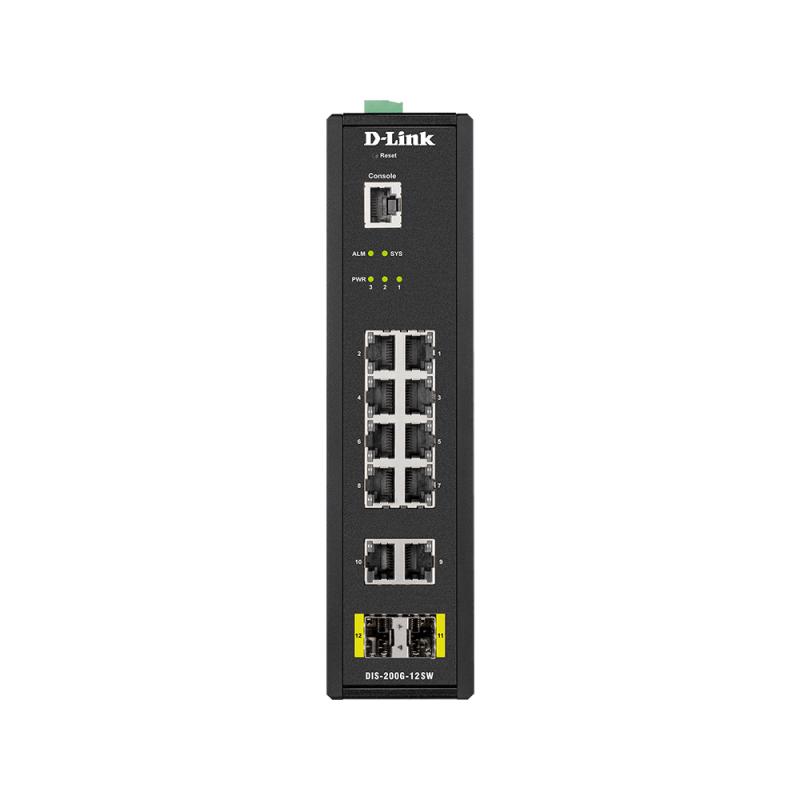 D-Link DIS-200G-12SW commutateur réseau géré L2 Gigabit Ethernet (10/100/1000) Noir