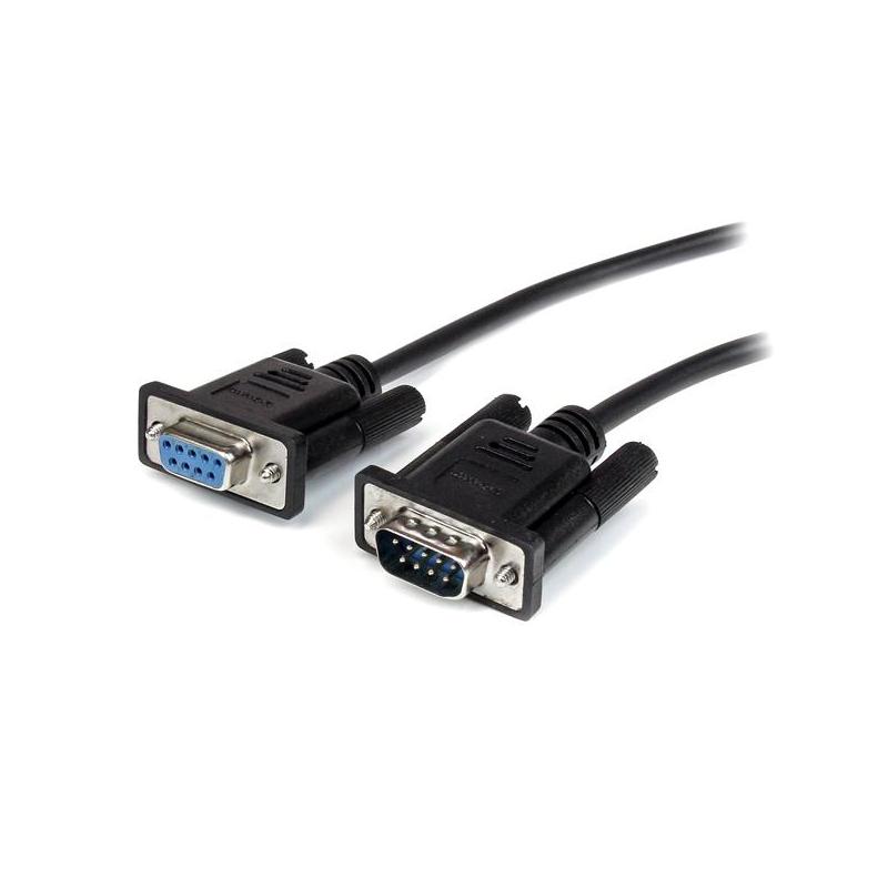 StarTech.com Câble Série Noir Droit à Travers DB9 RS232 de 3m - Câble d'Extension Série DB9 RS232 - Câble Mâle à Femelle