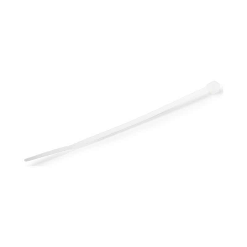 StarTech.com 4"(10cm) Cable Ties - 1/16"(2mm) wide, 7/8"(22mm) Bundle Diameter, 18lb(8kg) Tensile Strength, Nylon Self Locking Zip Ties with Curved Tip - 94V-2/UL Listed, 1000 Pack - White - TAA