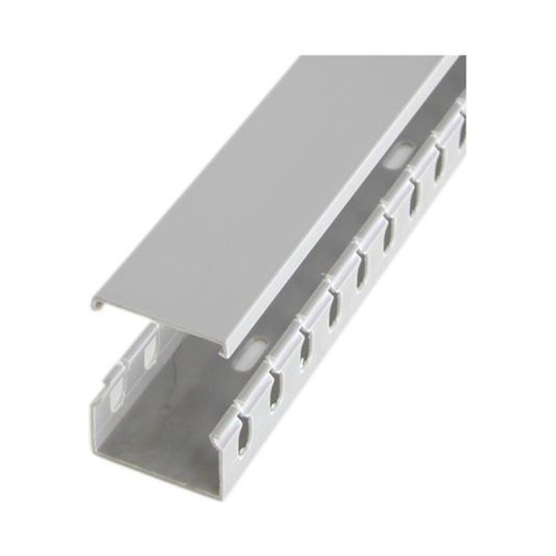 StarTech.com 2 po x 1 po Chemin de câblage ouvert à rainure avec couvercle - TAA