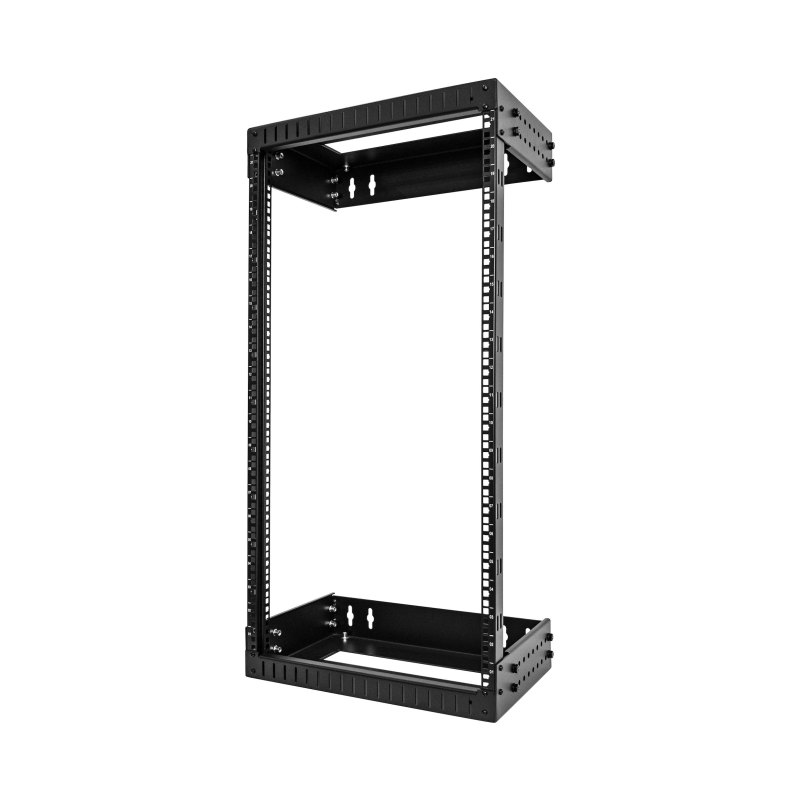 StarTech.com Rack Réseau Mural 21U à 2 Montants, Rack Serveur 19" à Cadre Ouvert avec Profondeur Ajustable, Rack de Données Mural pour IT/AV/Panneau de Patch/ Equipement IT - Écrous et Vis de Fixation Inclus