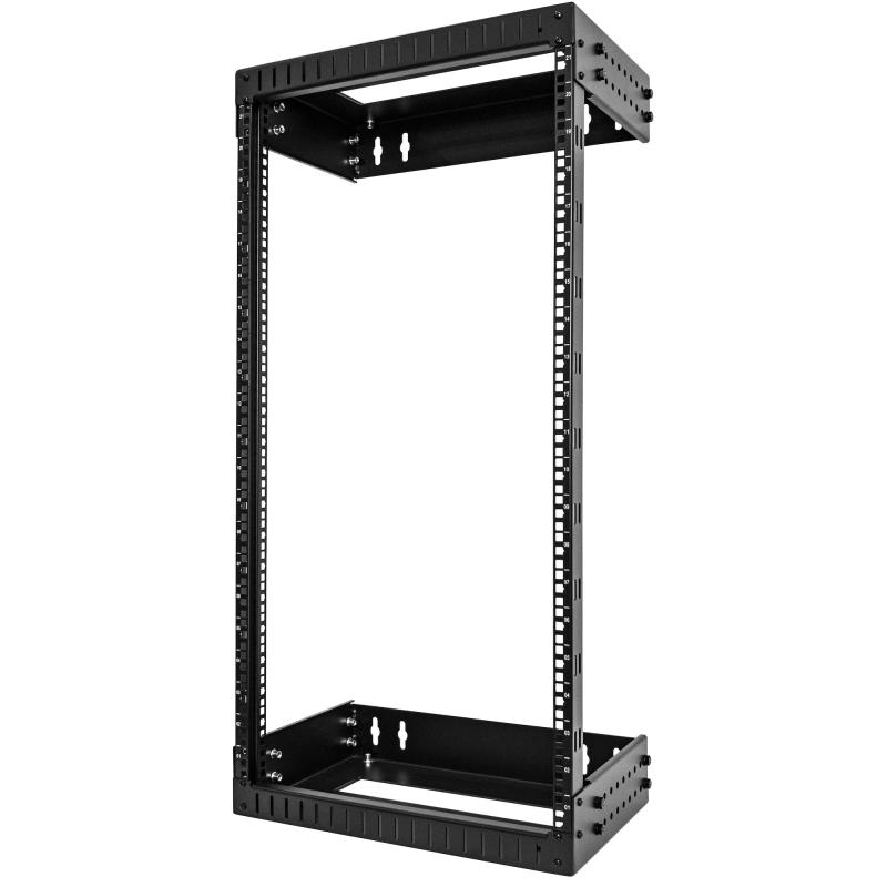StarTech.com Rack Réseau Mural 21U à 2 Montants, Rack Serveur 19" à Cadre Ouvert avec Profondeur Ajustable, Rack de Données Mural pour IT/AV/Panneau de Patch/ Equipement IT - Écrous et Vis de Fixation Inclus