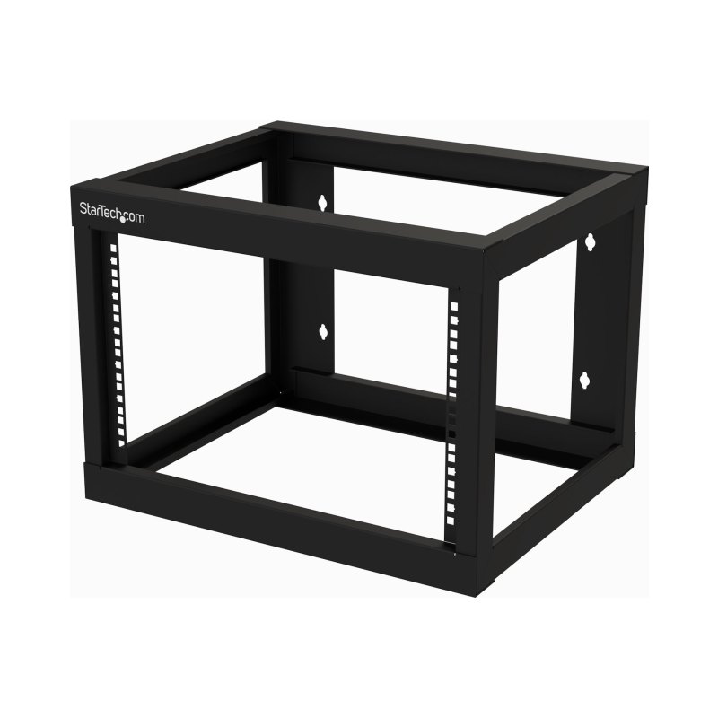 StarTech.com Rack Réseau Mural 6U à 2 Montants, Rack Serveur 19" à Cadre Ouvert, Profondeur 18", Rack de Données Mural pour IT/AV/Panneau de Patch/Equipement IT - Écrou et Vis de Cage Inclus