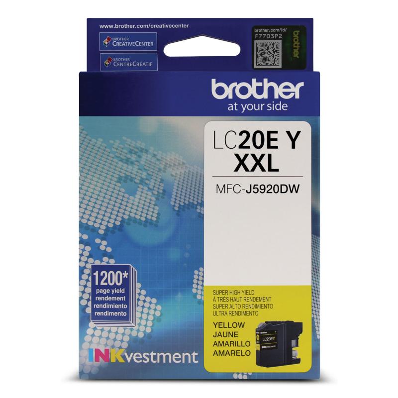 Brother LC20EYS cartouche d'encre 1 pièce(s) Original Rendement extra (super) élevé Jaune