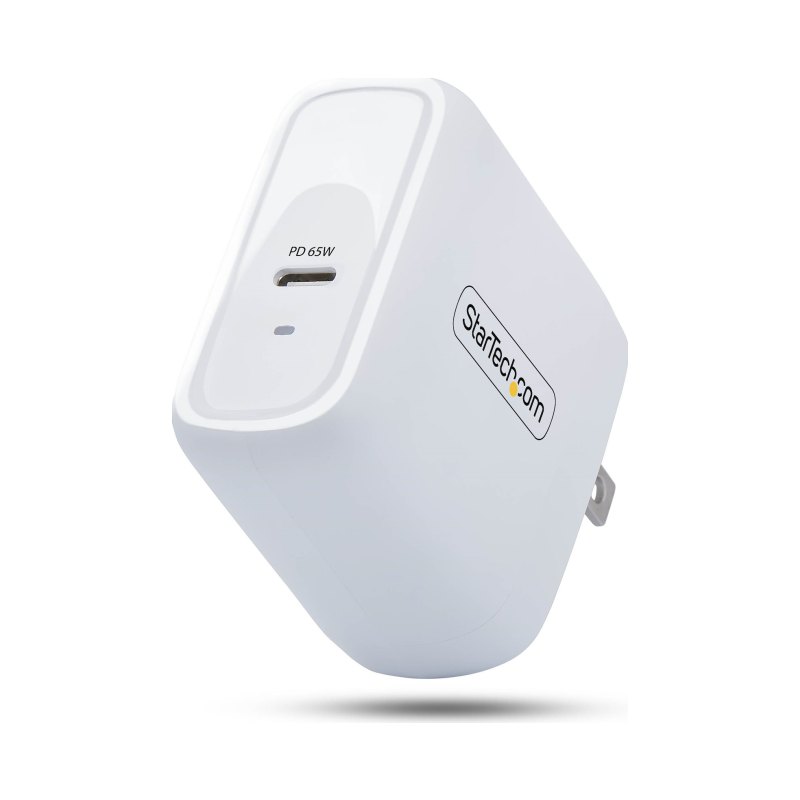 StarTech.com Chargeur d'ordinateur portable USB-C 65 W, chargeur GaN avec brick d'alimentation pour Dell, XPS, HP ProBook, MacBook Pro, Microsoft Surface Pro, Noir