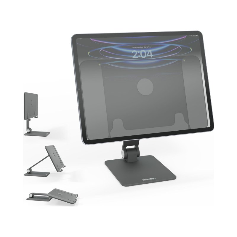 Plugable Technologies Magnetic Tablet Holder for MagSafe iPad Pro 12.9 Stand Portable Foldable 360° Rotating Stand (AMS-STAND13)