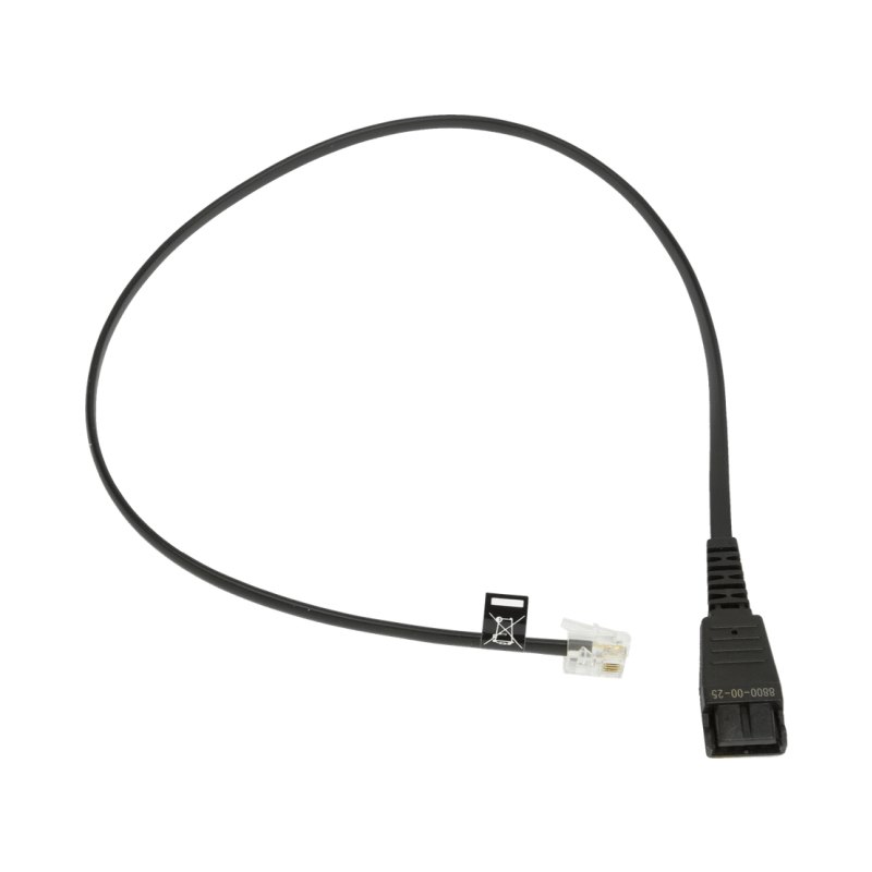 Jabra QD cord, straight, mod plug