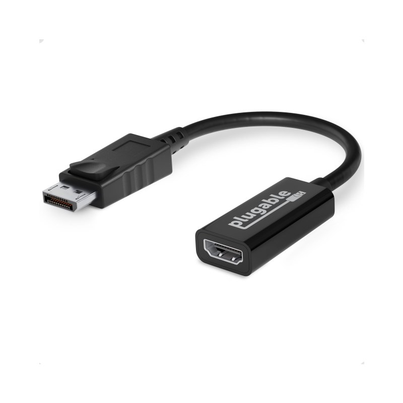 Plugable Technologies Active DisplayPort to HDMI Adapter, Uni-Directional, Driverless, Adapts Any Full-Sized DP Port to Enable Connecting a HDMI Cable and Display up to 4K 3840x2160 @60Hz