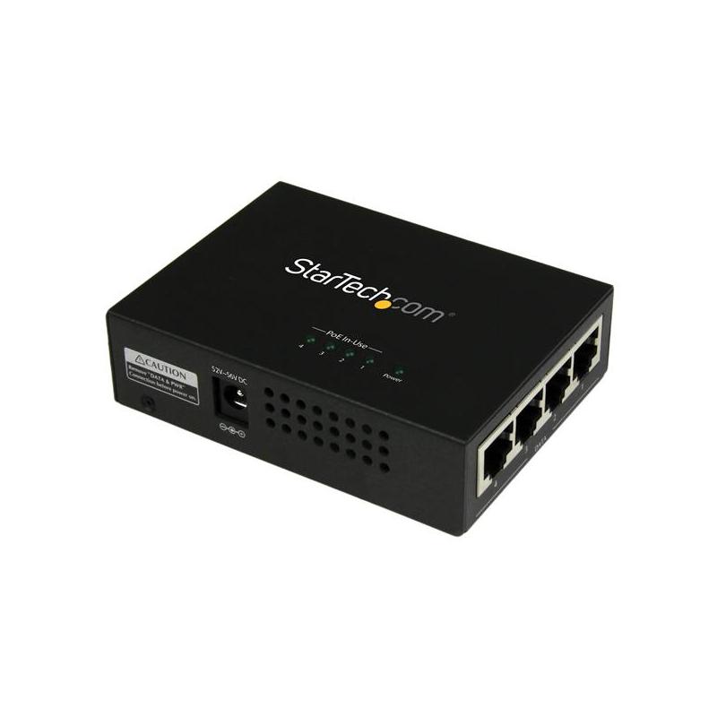 StarTech.com 4-Port Gigabit Midspan - Injecteur PoE+ - 802.3at/af - TAA
