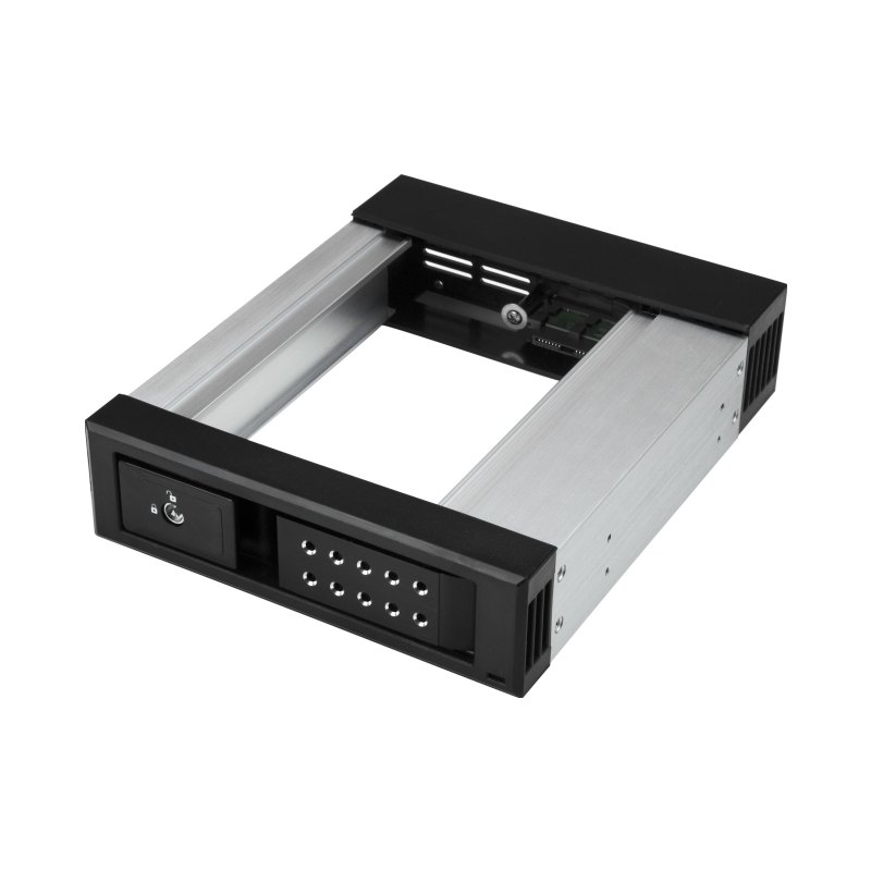StarTech.com Rack disque dur 5,25" vers 3,5" avec échange à chaud - Backplane HDD / SSD SATA/SAS 3,5" - Sans tiroir - Aluminium