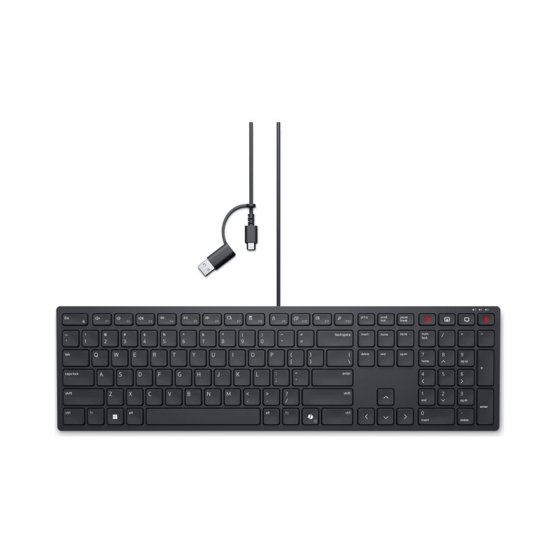 DELL KB525C keyboard Office USB Canadian Black