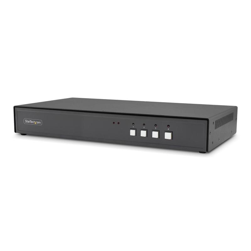 StarTech.com Switch KVM Sécurisé à 4 Ports, DisplayPort, 4K 60 Hz, KVM de Bureau NIAP 4.0, Boîtier Métallique, Port CAC, Made in USA