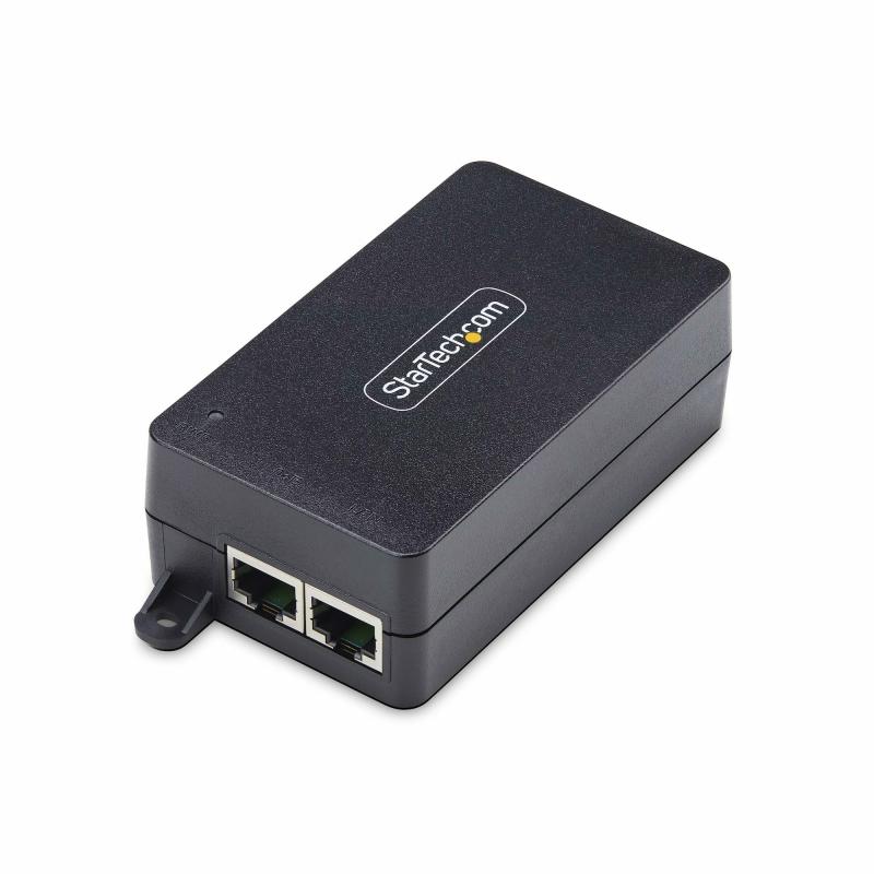 StarTech.com Injecteur PoE+ 1 port 2,5GbE, Ethernet 10M/100M/1G/2,5G, PoE/PoE+ 802.3af/802.3at, 30W, Midspan non géré multi-Gigabit alimentation électrique en ligne, TAA