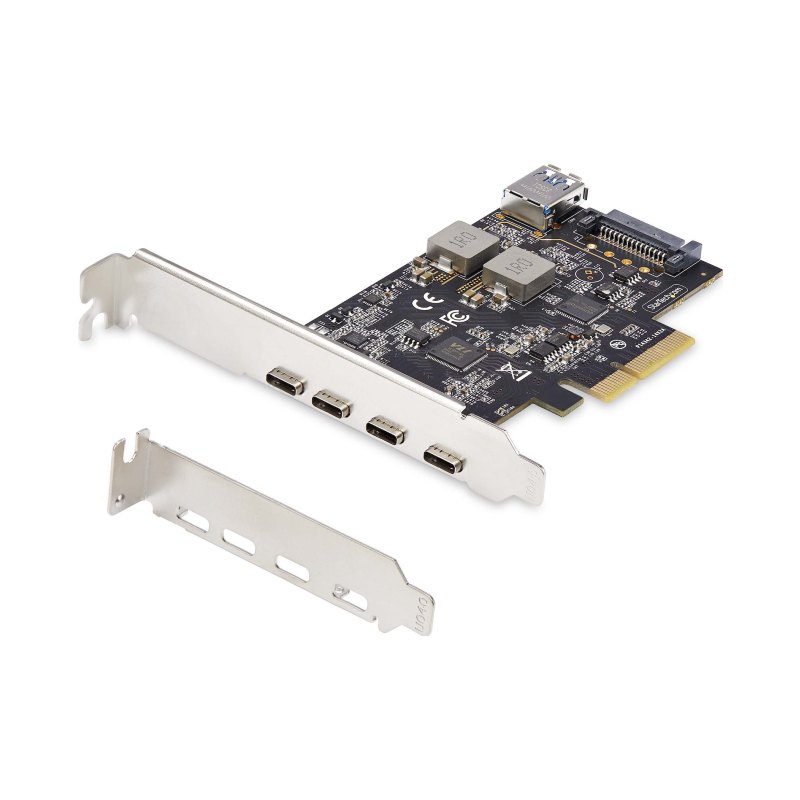 StarTech.com Carte PCIe USB à 5 Ports, USB 3.2 10Gbps, Carte PCI Express avec 4x USB-C et 1x USB-A interne, Carte Contrôleur USB PCIe, Windows/macOS/Linux