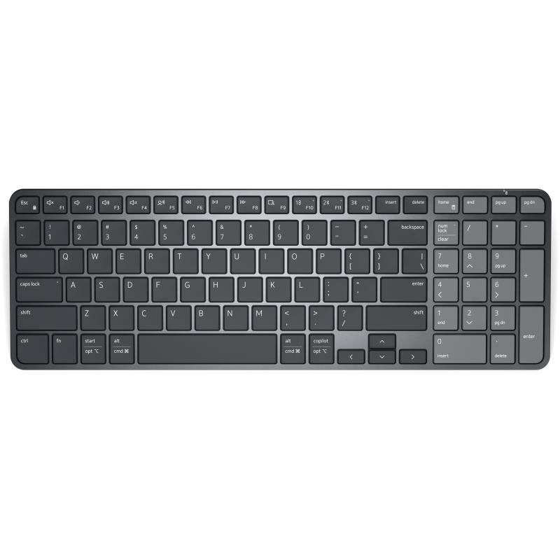 DELL KB746 clavier Universel RF sans fil + Bluetooth Anglais américain Graphite