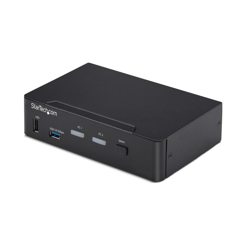 StarTech.com Switch KVM DisplayPort 2 Ports, 4K 60 Hz, DP 1.2, Gestion EDID, Hub USB 3.0 2 Ports, 4 Ports USB HID, Conforme TAA
