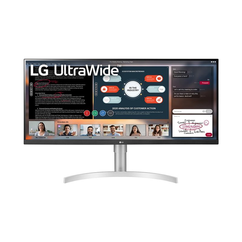 LG 34WN650-W computer monitor 86.4 cm (34") 2560 x 1080 pixels UltraWide Full HD LED White