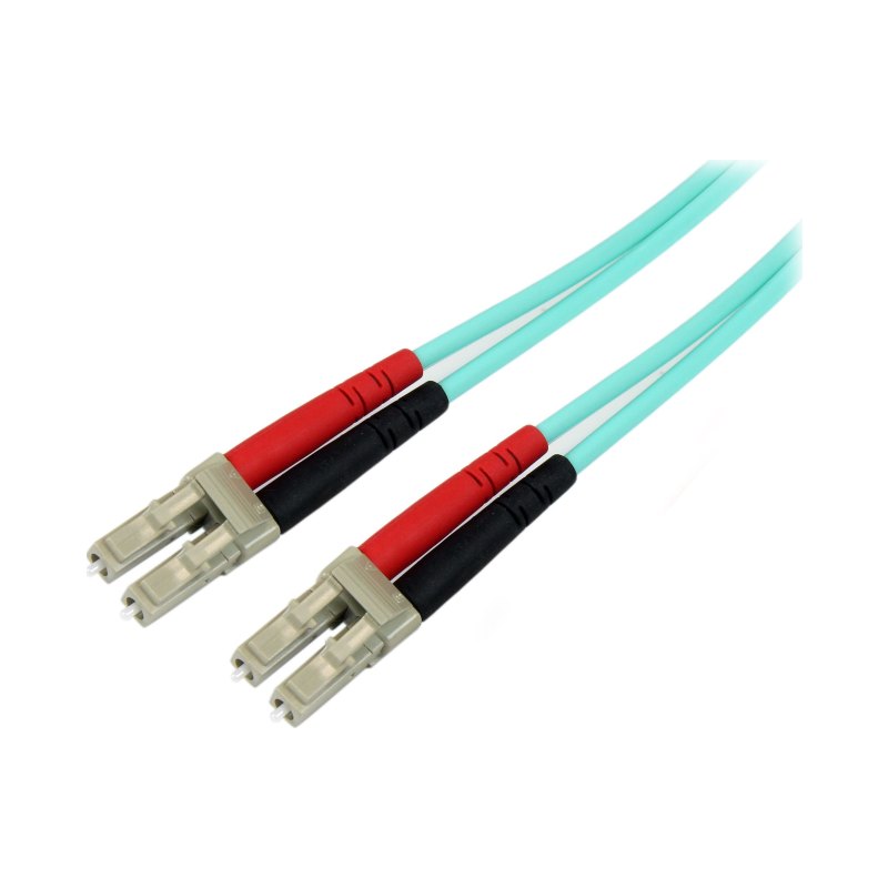 StarTech.com 10m (30ft) LC/UPC to LC/UPC OM3 Multimode Fiber Optic Cable, Full Duplex 50/125µm Zipcord Fiber Cable, 100G, Low Insertion Loss, LSZH Fiber Jumper Cord
