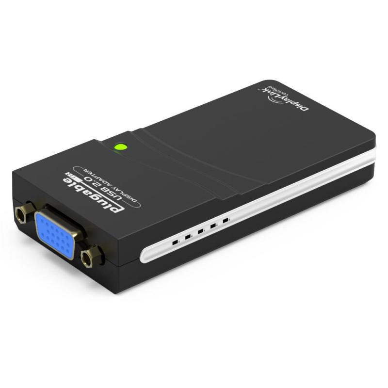 Plugable Technologies Adaptateur graphique vidéo VGA USB 2.0 pour plusieurs moniteurs jusqu'à 1920x1080 Prend en charge Windows 11,10, 8.1, 7, XP, Mac et ChromeOS