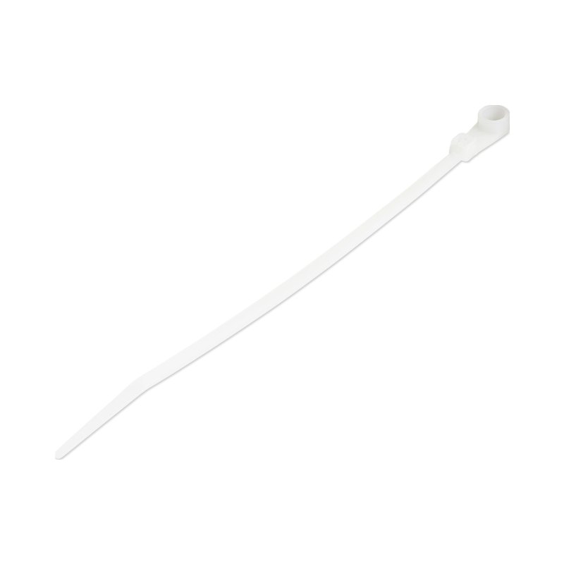 StarTech.com 6"(15cm) Cable Ties with Mounting Hole - 1/8"(3mm) wide, 1-1/2"(40mm) Bundle Dia. 40lb(18kg) Tensile Strength, Nylon 66 Self Locking Ties w/Screw Hole, UL Listed, 100 Pack - TAA
